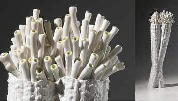ANEMONE - Porcelain vase by Fos Ceramiche - view 3